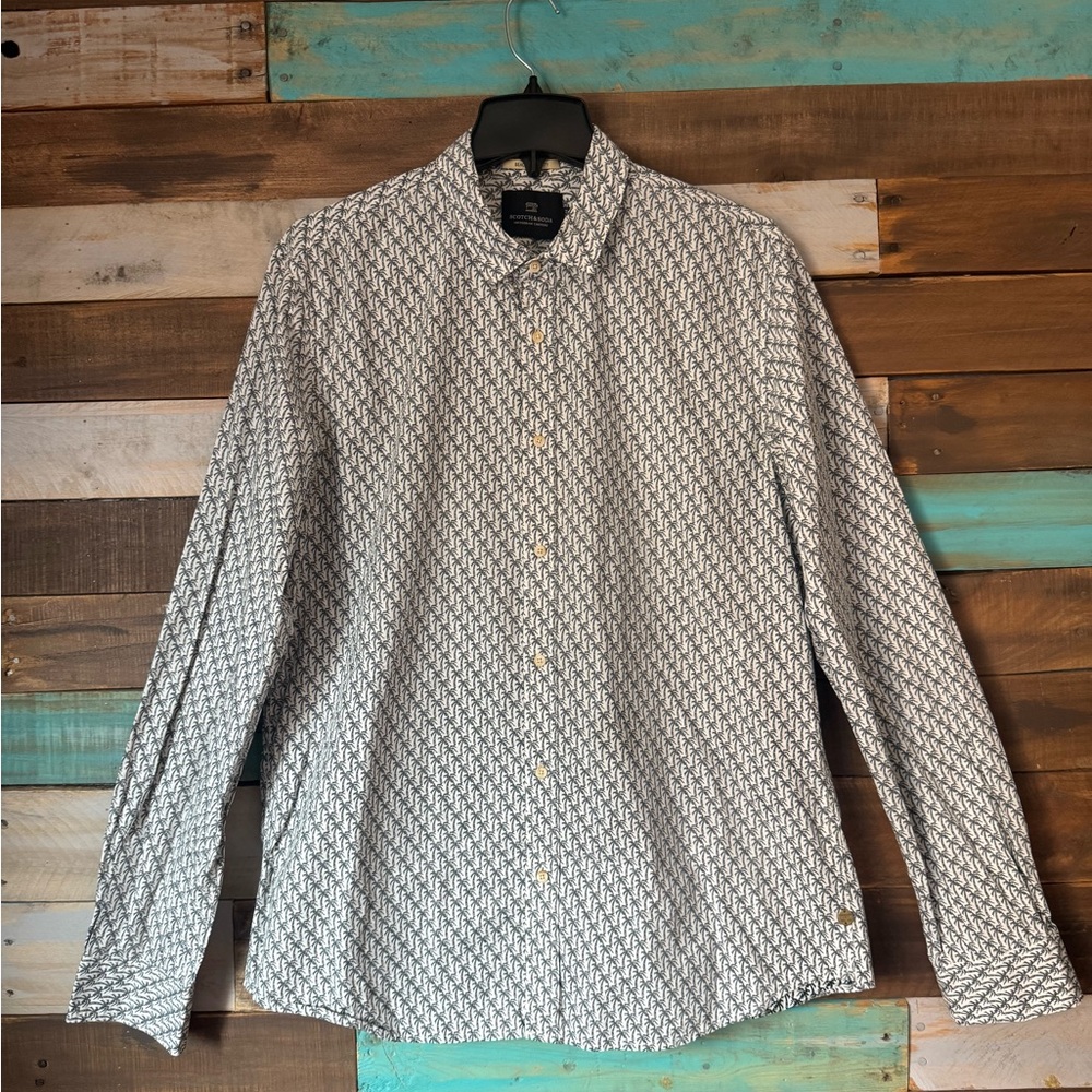 Scotch & Soda Amsterdam Couture "Beach in the City" Print Button Up | Size  XL